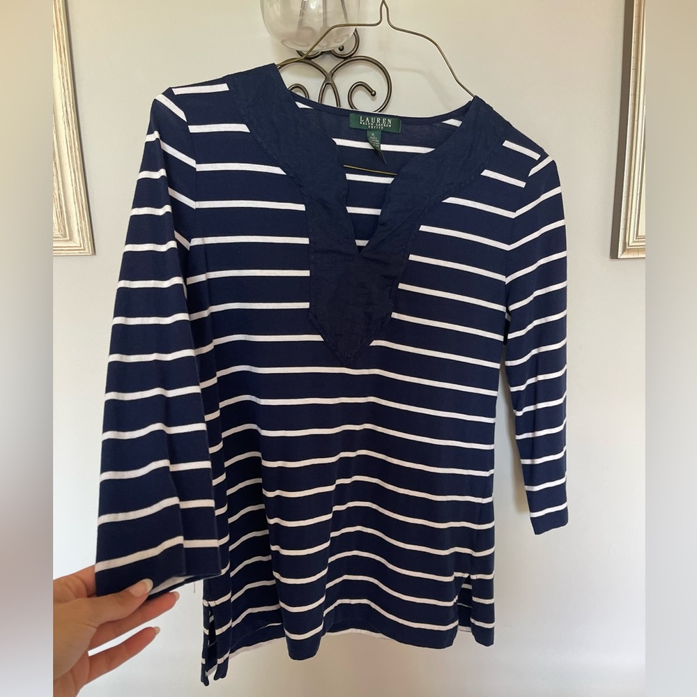 Ralph Lauren Petite 3/4 Sleeve Top